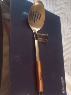 Stainless Steel Serving Spoon with Copper Handle